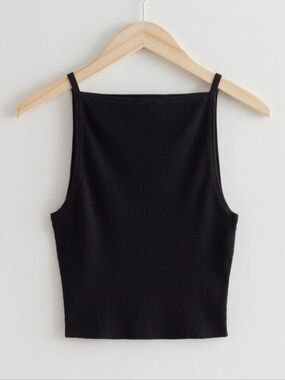 & Other Stories Boatneck Strappy Ribbed Knit Tank Top